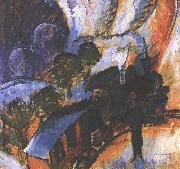 Ernst Ludwig Kirchner Rhaetian Railway, Davos oil